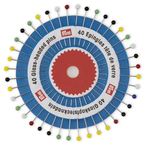 Spilli con testa in vetro multicolore